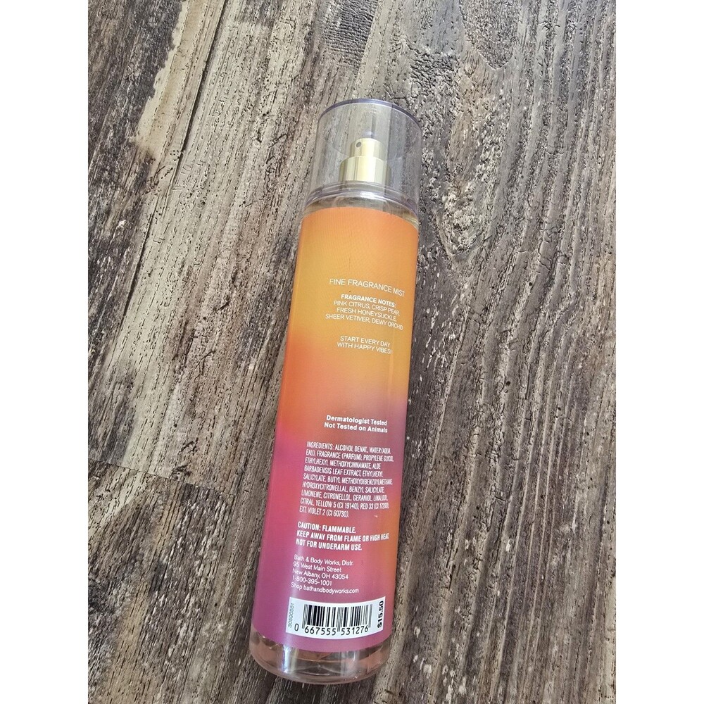 Bath & Body Works Happy Vibes 8 oz Fragrance Mist Colorful Gradient Spray Fresh - Picture 2 of 2